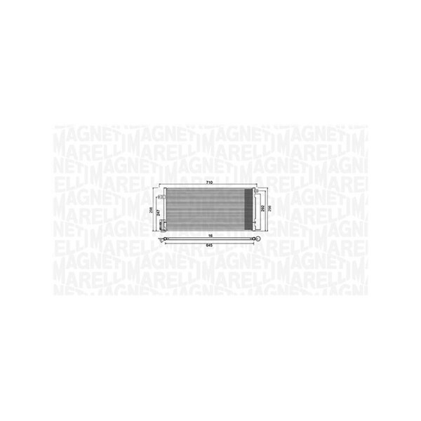 Kondensor, klimatanläggning Magneti marelli 350203882000 MAGNETI MARELLI