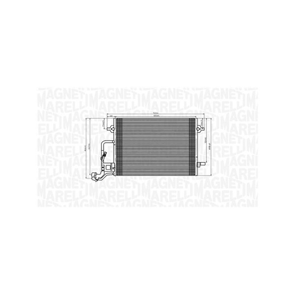 Kondensor, klimatanläggning Magneti marelli 350203909000 MAGNETI MARELLI