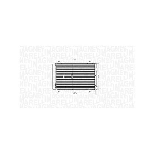 Kondensor, klimatanläggning Magneti marelli 350203916000 MAGNETI MARELLI