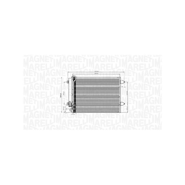 Kondensor, klimatanläggning Magneti marelli 350203919000 MAGNETI MARELLI