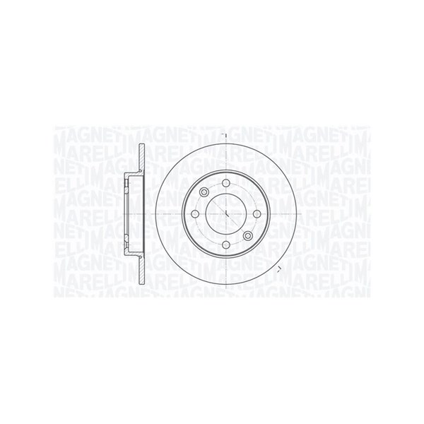 Bromsskiva Solid, Bakaxel Magneti marelli 361302040111 MAGNETI MARELLI
