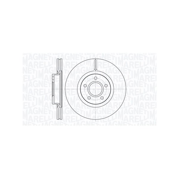 Bromsskiva Ventilerad, Framaxel Magneti marelli 361302040134 MAGNETI MARELLI