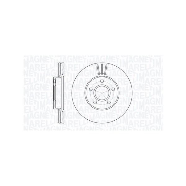Bromsskiva Ventilerad, Framaxel Magneti marelli 361302040136 MAGNETI MARELLI