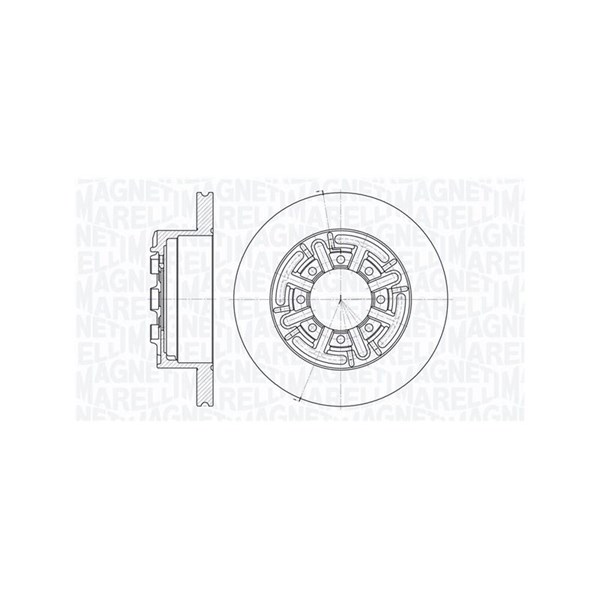 Bromsskiva Solid, Bakaxel Magneti marelli 361302040159 MAGNETI MARELLI