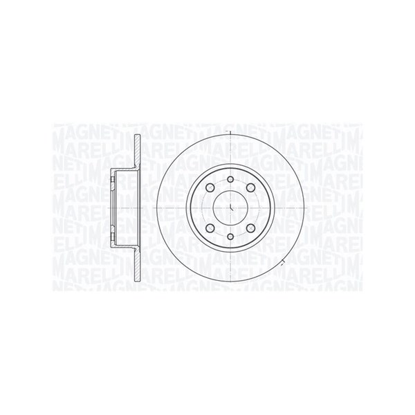 Bromsskiva Solid, Bakaxel Magneti marelli 361302040187 MAGNETI MARELLI