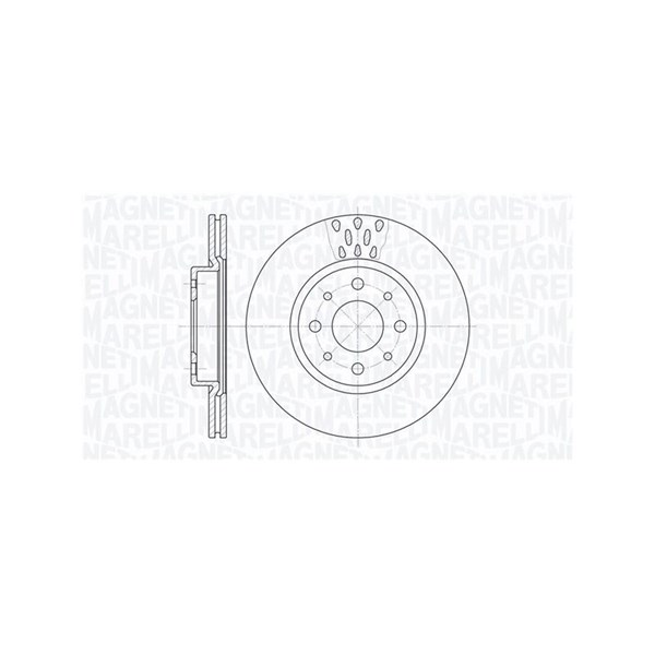 Bromsskiva Ventilerad, Framaxel Magneti marelli 361302040234 MAGNETI MARELLI