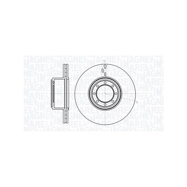 Bromsskiva Ventilerad, Bakaxel Magneti marelli 361302040488 MAGNETI MARELLI
