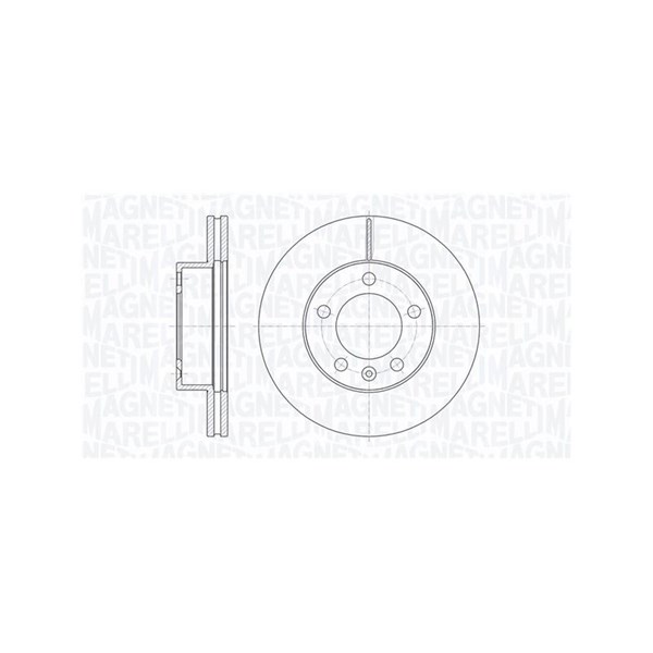 Bromsskiva Ventilerad, Framaxel Magneti marelli 361302040622 MAGNETI MARELLI