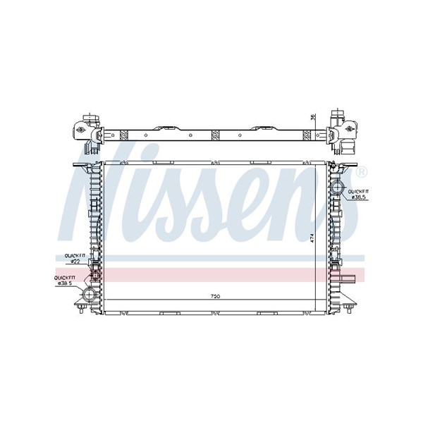 Kylare, motorkylning Nissens 60356 NISSENS