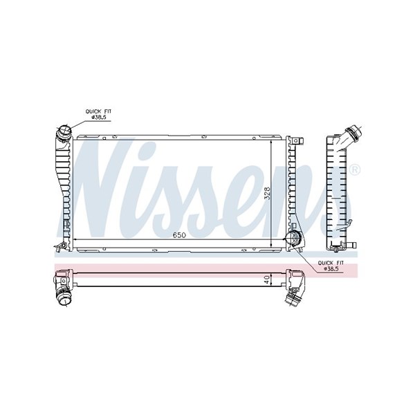 Kylare, motorkylning Nissens 60634A NISSENS