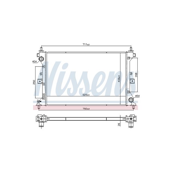 Kylare, motorkylning Nissens 606383 NISSENS