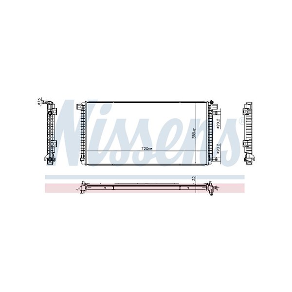 Kylare, motorkylning Nissens 606787 NISSENS