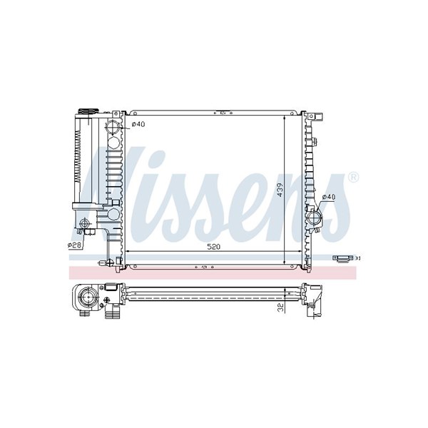 Kylare, motorkylning Nissens 60743A NISSENS