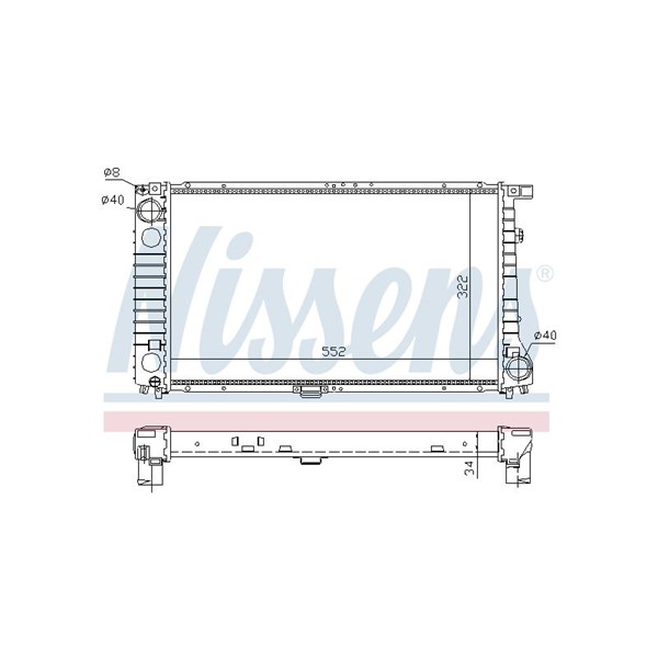 Kylare, motorkylning Nissens 60744A NISSENS