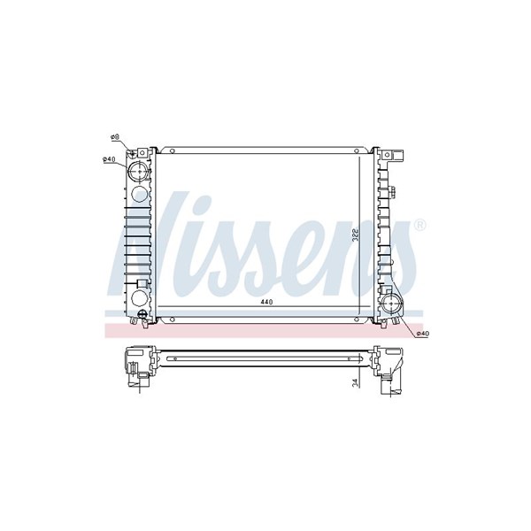 Kylare, motorkylning Nissens 60797A NISSENS