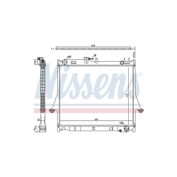 Kylare, motorkylning Nissens 60856 NISSENS