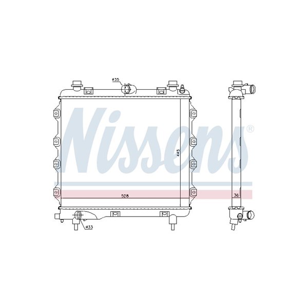 Kylare, motorkylning Nissens 61024 NISSENS