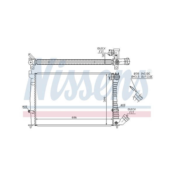 Kylare, motorkylning Nissens 61338A NISSENS