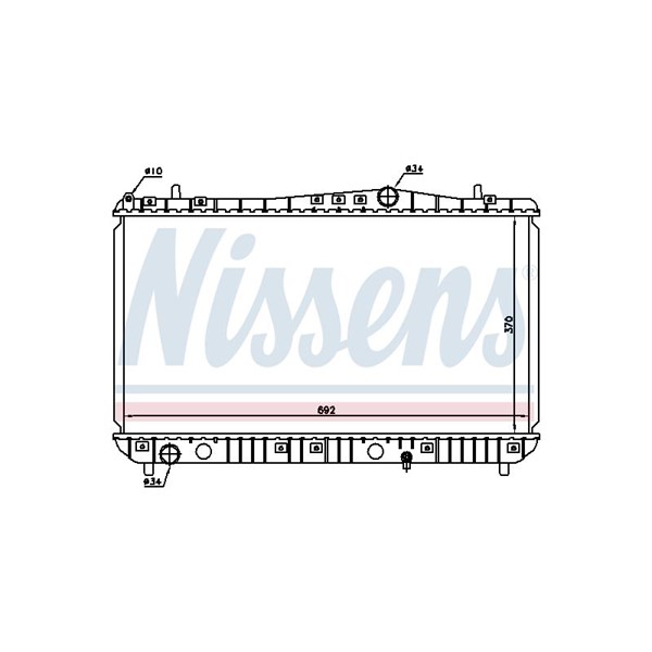Kylare, motorkylning Nissens 61664 NISSENS Kylare, motorkylning Nissens 61664 NISSENS