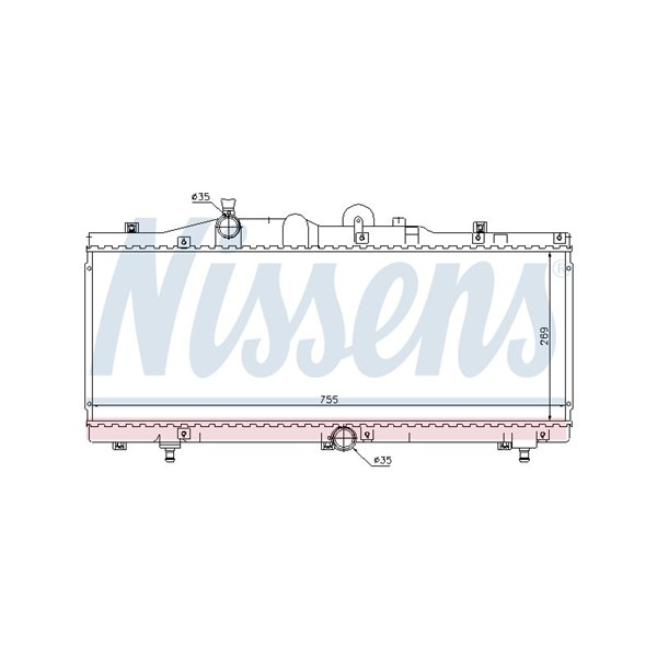 Kylare, motorkylning Nissens 61671 NISSENS