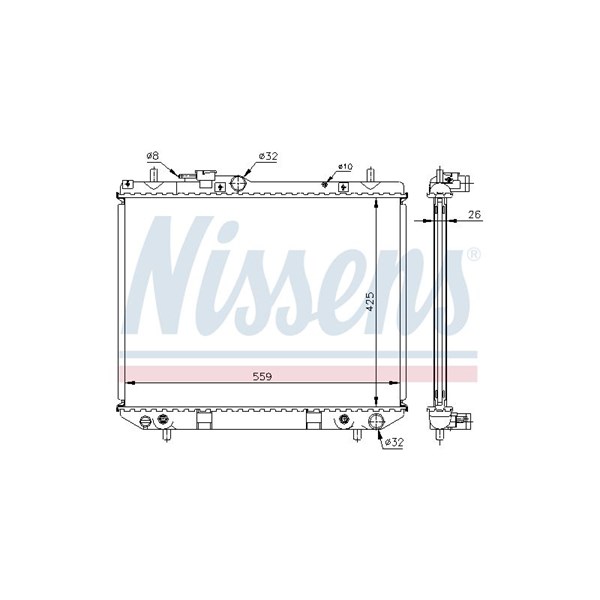 Kylare, motorkylning Nissens 61741A NISSENS