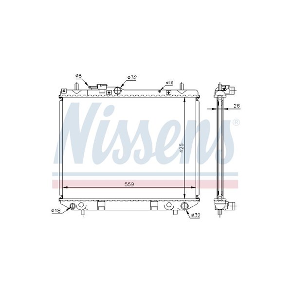 Kylare, motorkylning Nissens 61742A NISSENS