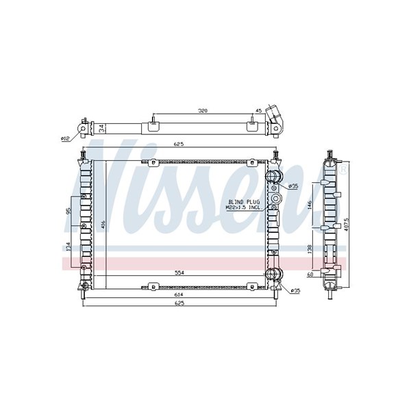Kylare, motorkylning Nissens 61879A NISSENS