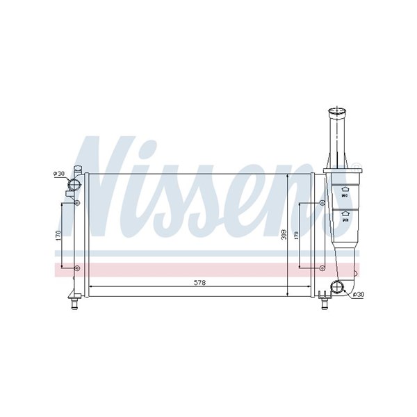 Kylare, motorkylning Nissens 61889 NISSENS