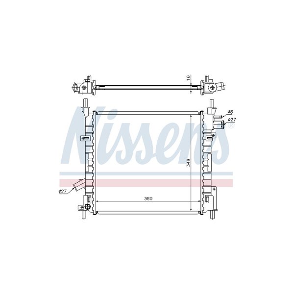 Kylare, motorkylning Nissens 62022A NISSENS