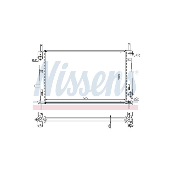 Kylare, motorkylning Nissens 62056A NISSENS
