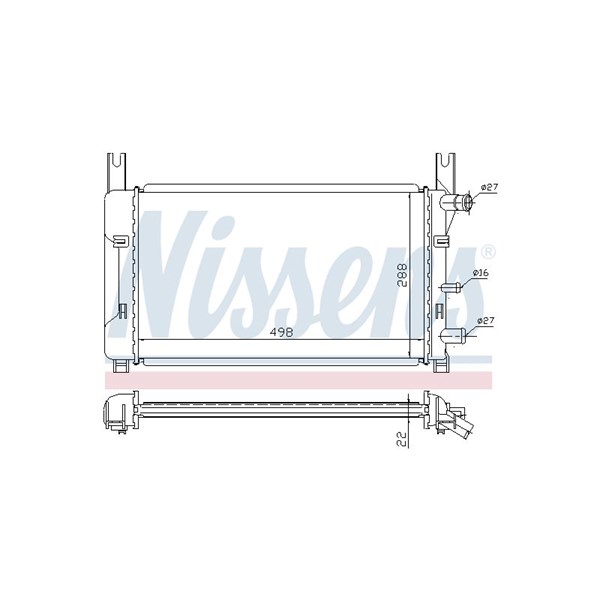 Kylare, motorkylning Nissens 62121A NISSENS