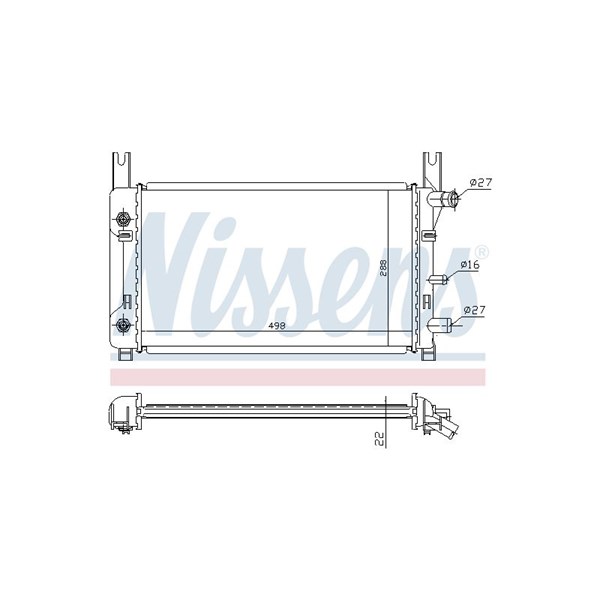 Kylare, motorkylning Nissens 62122A NISSENS