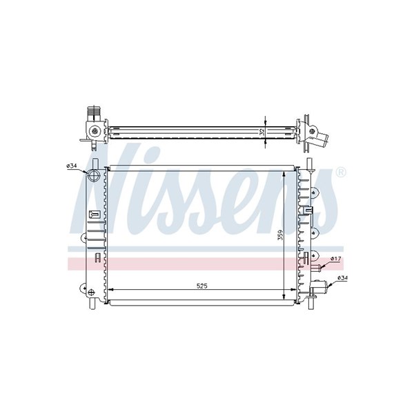 Kylare, motorkylning Nissens 62217A NISSENS Kylare, motorkylning Nissens 62217A NISSENS