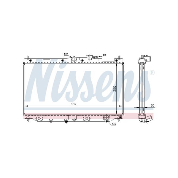 Kylare, motorkylning Nissens 62282A NISSENS