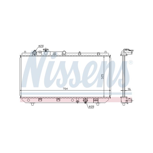 Kylare, motorkylning Nissens 62403 NISSENS