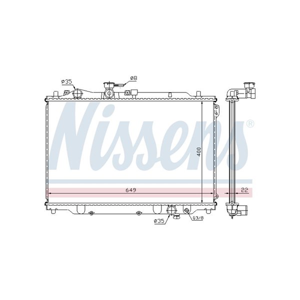 Kylare, motorkylning Nissens 62405A NISSENS