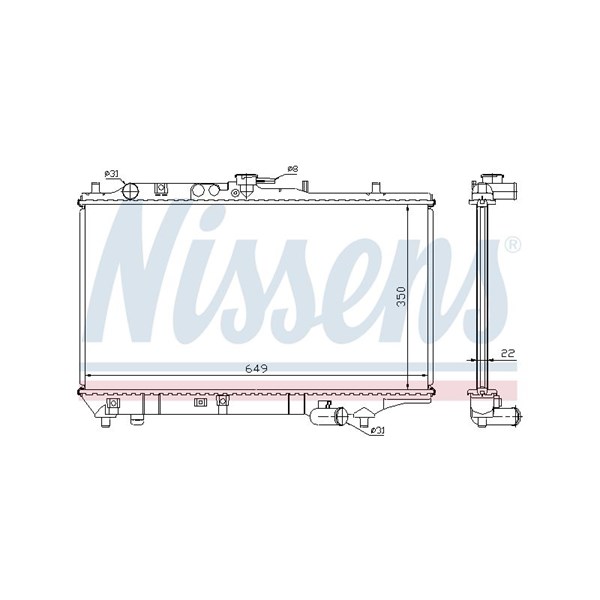 Kylare, motorkylning Nissens 62408A NISSENS