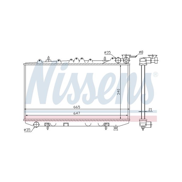 Kylare, motorkylning Nissens 62421 NISSENS