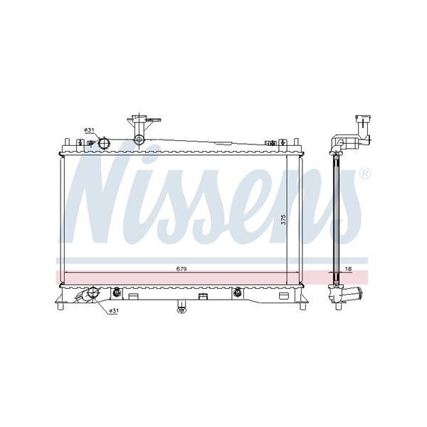 Kylare, motorkylning Nissens 62463A NISSENS