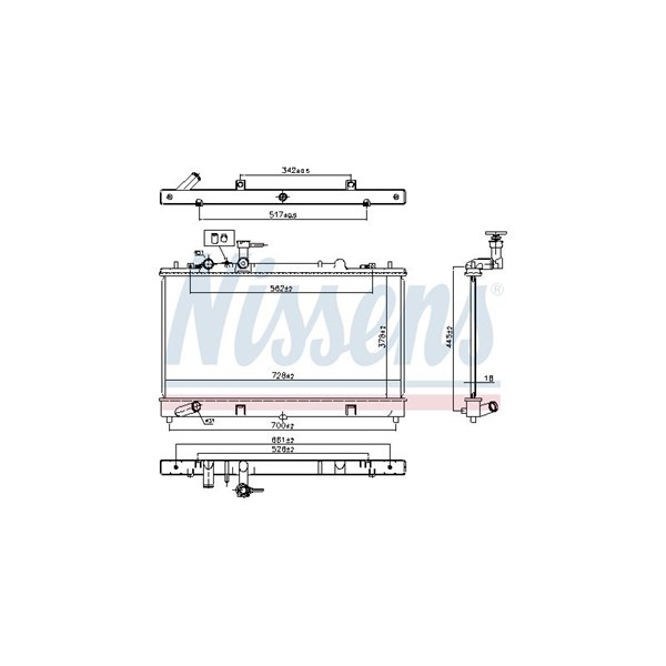 Kylare, motorkylning Nissens 62464A NISSENS