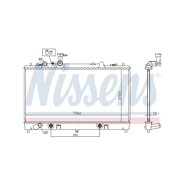 Kylare, motorkylning Nissens 62465A NISSENS