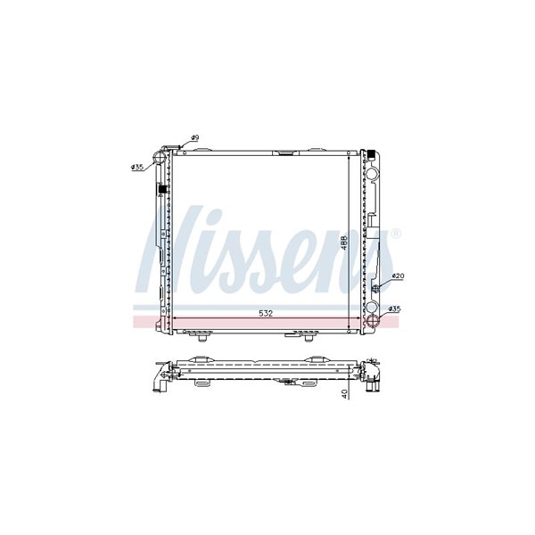 Kylare, motorkylning Nissens 62696A NISSENS