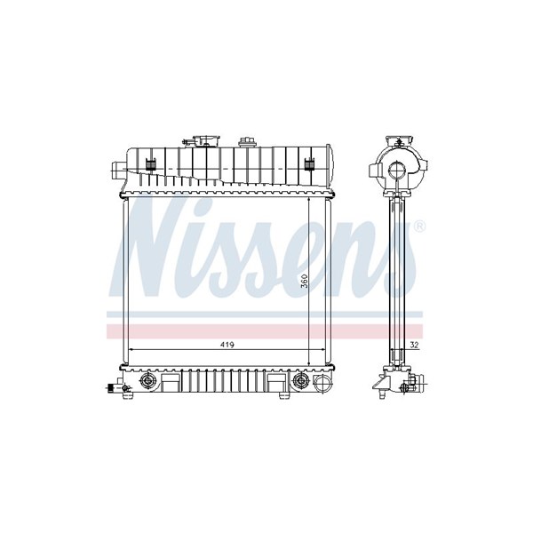 Kylare, motorkylning Nissens 62708A NISSENS
