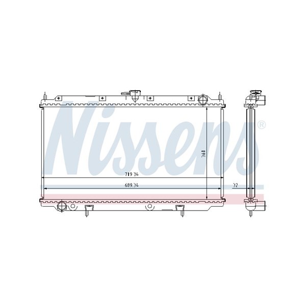 Kylare, motorkylning Nissens 62923A NISSENS