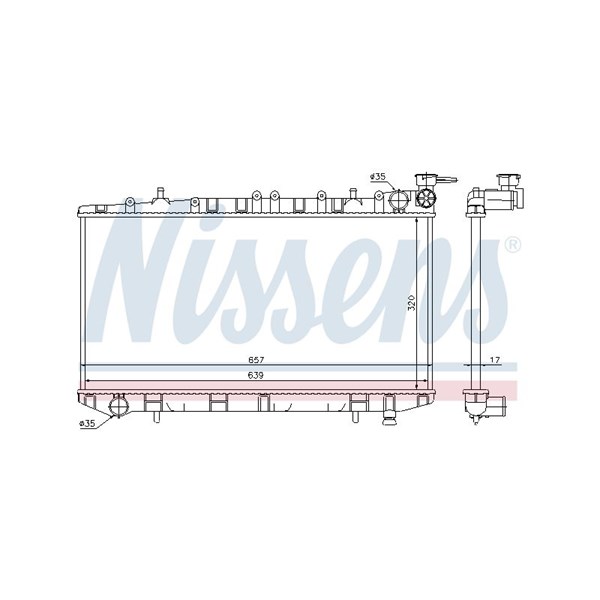 Kylare, motorkylning Nissens 62961 NISSENS