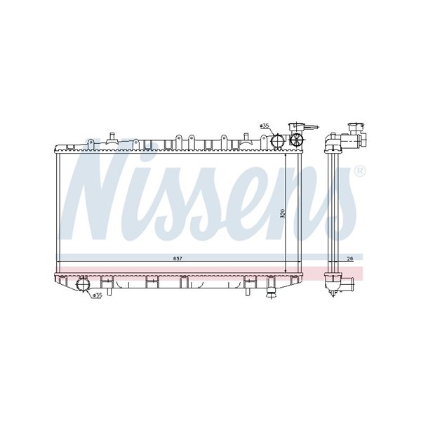 Kylare, motorkylning Nissens 62963 NISSENS