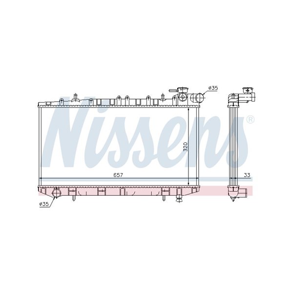 Kylare, motorkylning Nissens 62985 NISSENS Kylare, motorkylning Nissens 62985 NISSENS