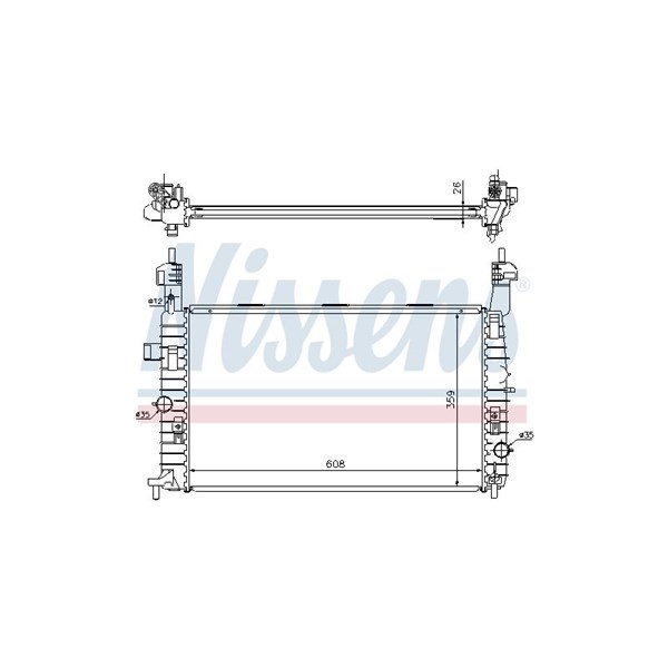 Kylare, motorkylning Nissens 63087A NISSENS