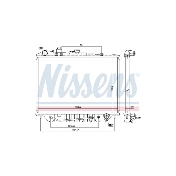 Kylare, motorkylning Nissens 63117 NISSENS