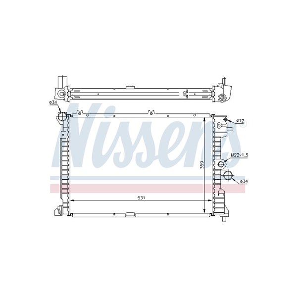 Kylare, motorkylning Nissens 63289A NISSENS
